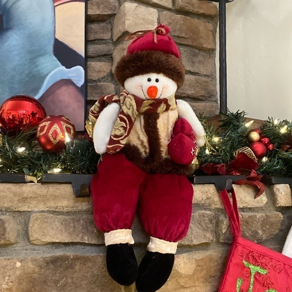 Christmas jury snowman for mantle or anywhere for Christmas joy!  🎄🎄🎄 - Picture 1 of 12